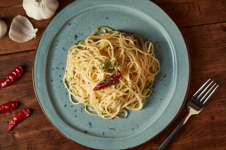 Spaghetti Aglio Olio Chicken