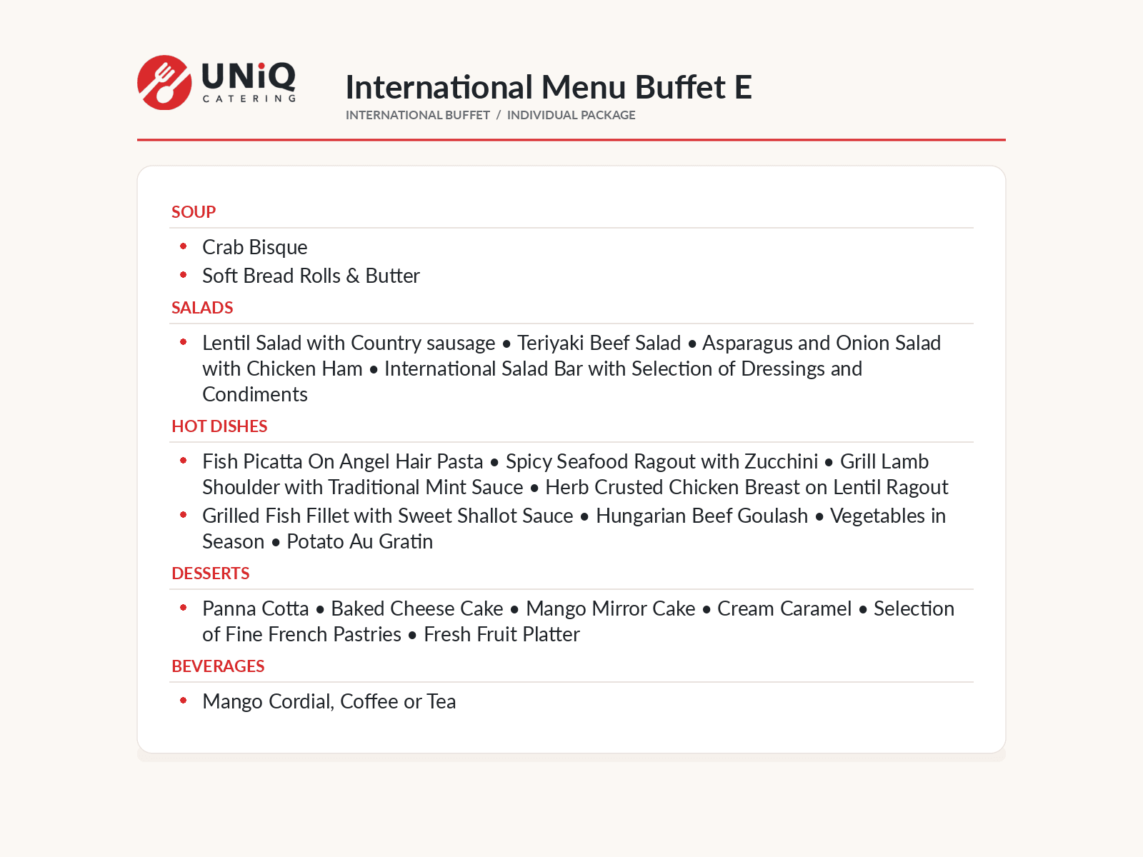 International Buffet E
